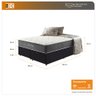 Cama Box com Baú King Preto + Colchão Molas Ensacadas Suporte 200Kg Fort Wayne 193x203x72cm - 3