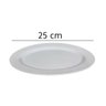Travessa Bandeja Rasa Oval de Melamina Branca Média 25 Cm - 5