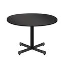 Ver imagem 1 de Mesa de Reunião Redonda Kaleb Executiva Moderno sem Gavetas MDP BP 120cm Preto Onix