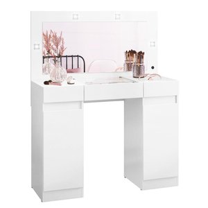 Penteadeira Camarim Studio 2 Portas e 3 Gavetas Branco - Móveis Albatroz