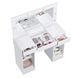 Penteadeira Camarim Studio 2 Portas e 3 Gavetas Branco - Móveis Albatroz - 4