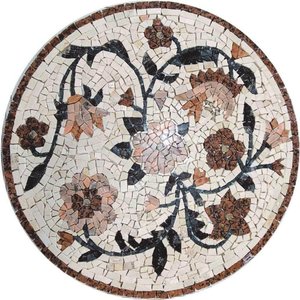 Mandala Mosaico Floral Fantasia Redondo Tamanho 80cm