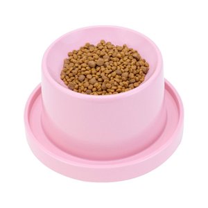 Comedouro Alto Elevado Rosa para Cães e Gatos Anti Formiga Decore Fácil Shop