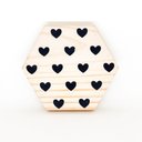 Ver imagem 2 de Tábua mini hexágono Corações Preto