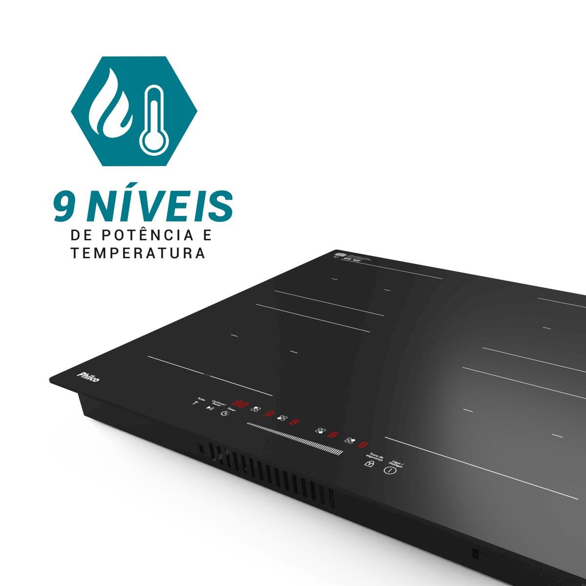 Cooktop de Indução Philco Pctq1 Função Turbo 220v - 7
