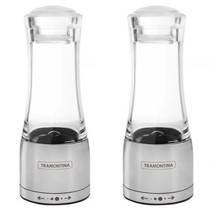 Moedor Aço Inox Acrílico Tramontina para Sal e Pimenta 2 Unidades 61653000x2