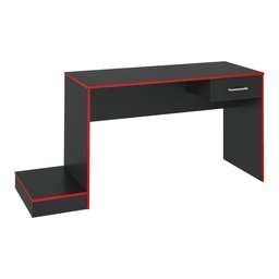 Mesa Gamer com 1 Gaveta e Suporte de CPU Multimóveis CR25205 Preta/Vermelha - 4 Mesa Gamer com 1 Gaveta e Suporte de CPU Multimóveis CR25205 Preta/Vermelha - 4
