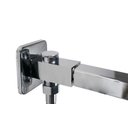 Ver imagem 3 de Ducha Chuveiro Inox 20x20 Cm C/ Desviador Ducha Manual Abs