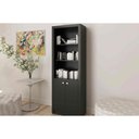 Ver imagem 1 de Estante Livreiro Solteiro Me4110 C/ 2 Portas e 3 Prateleiras Preto - Tecno Mobili