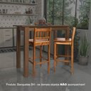 Ver imagem 2 de Kit 3 Banquetas Gourmet Rústica para Restaurantes em Madeira Maciça Bh - Natural
