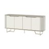Buffet Albany Tampo Off White Fosco Base Champanhe 180cm - 71065 - 1