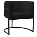 Ver imagem 4 de Kit 4 Poltrona Reforçadas Decorativa Sala de Estar Carla Base Ferro Preta Suede Preto