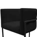 Ver imagem 6 de Kit 4 Poltrona Reforçadas Decorativa Sala de Estar Carla Base Ferro Preta Suede Preto