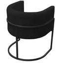 Ver imagem 5 de Kit 4 Poltrona Reforçadas Decorativa Sala de Estar Carla Base Ferro Preta Suede Preto
