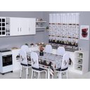 Ver imagem 1 de Kit 12 Capas de Cadeira + Toalha de Mesa + Cortina Sala de Jantar Cozinha Dos Sonhos Completa Galo C