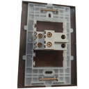 Ver imagem 2 de Conjunto 4x2 Linha Marrom Sleek Alto Brilho Margirius 4x2" 1 Interruptor Bipolar Simples 10a