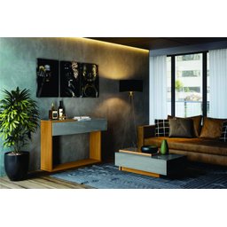 Conjunto Sala de Estar Jonas Cinza Perolizado Tauari - 1