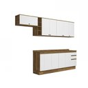 Ver imagem 2 de Armário de Cozinha Completa 100% Mdf 300cm Nogueira/branco Celeste Kappesberg