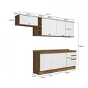 Ver imagem 3 de Armário de Cozinha Completa 100% Mdf 300cm Nogueira/branco Celeste Kappesberg