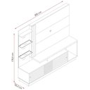 Ver imagem 2 de Estante Home para Tv 60 Polegadas Frizz Plus Cinamomo Off White Madetec