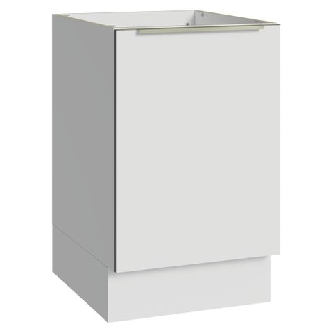 Balcão de Cozinha 50cm 1 Porta (sem Tampo) Branco Veludo Lux Madesa