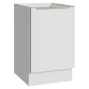 Ver imagem 1 de Balcão de Cozinha 50cm 1 Porta (sem Tampo) Branco Veludo Lux Madesa