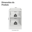 Ver imagem 2 de Balcão de Cozinha 50cm 1 Porta (sem Tampo) Branco Veludo Lux Madesa