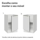Ver imagem 4 de Balcão de Cozinha 50cm 1 Porta (sem Tampo) Branco Veludo Lux Madesa