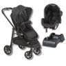 Carrinho Olympus New Black (preto) + Bebe Conforto Grid + Base - Galzerano - 1