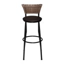 Ver imagem 2 de Banco Americano Alta Bar Bistro de Junco Fibra Sintetica:preto/capuccino
