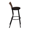 Ver imagem 3 de Banco Americano Alta Bar Bistro de Junco Fibra Sintetica:preto/capuccino