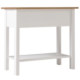 Aparador de Madeira Maciça com 2 Gavetas Branco Lavado - 7
