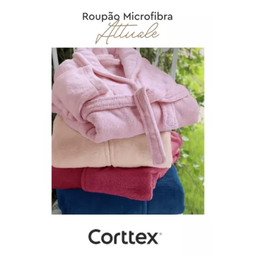 Roupao de Microfibra Atualle Tamanho Único Adulto Fleece Aveludado Extra Macio:cinza/único - 5