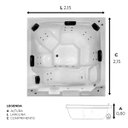 Ver imagem 2 de Spa Retangular Valencia Padrão com Hidro em Acrílico