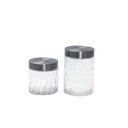 Ver imagem 1 de Kit 2 potes de vidro com tampa inox bolhas redondo 800ml e 1300ml - Mozcada