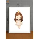 Ver imagem 2 de Quadro Decorativo Quarto Infantil Menina c/Vidro Cor Branco