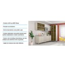 Ver imagem 5 de Cozinha Modulada Completa com Tampo 8 Peças Legno Crema com Vidro Reflecta Lis Luciane Móveis