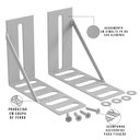 Ver imagem 4 de Kit 01 Par Frame Adaptador para Cabeceira Cama Box L02 Casal Queen King Solteiro - Lyam Decor