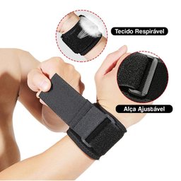 Munhequeira para Tendinite Órtese Ajustável Pulso Neoprene - 2 Munhequeira para Tendinite Órtese Ajustável Pulso Neoprene - 2