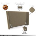 Ver imagem 3 de Cabeceira Design para Cama Casal Torres Pés em Madeira Veludo Castor G91 - Gran Belo