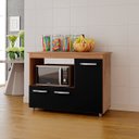 Ver imagem 5 de Balcão Multiuso para Cozinha Micro-ondas 3 Portas Lina Savana / Preto