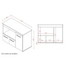 Ver imagem 3 de Balcão Multiuso para Cozinha Micro-ondas 3 Portas Lina Savana / Preto