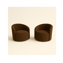 Kit 02 Poltronas Curva Orgânica Nature Gaia Suede - Montanaris Decor - 1