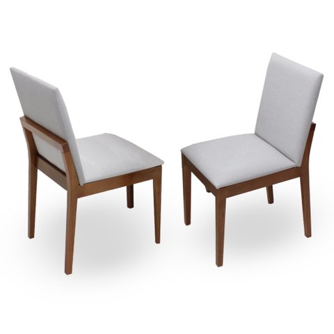 Kit com 2 Cadeiras de Jantar Liana - 2136 Mmj-as As-castanho Claro As-512