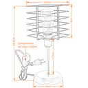 Ver imagem 2 de Luminária de Mesa Abajur Clássico Aramado Boxy Cobre P/led