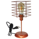 Ver imagem 1 de Luminária de Mesa Abajur Clássico Aramado Boxy Cobre P/led