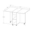 Ver imagem 3 de Mesa Jantar Dobravel Moderna com Rodizio Jade Basoto Brasil