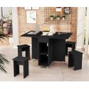 Ver imagem 2 de Mesa Jantar Dobravel Moderna com Rodizio Jade Basoto Brasil