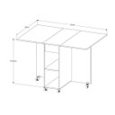 Ver imagem 3 de Mesa Jantar Dobravel Moderna com Rodizio Jade Basoto Brasil