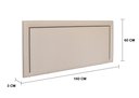 Ver imagem 2 de Cabeceira Queen Reta Luxo 160x60 Courino Off White - Tachas Fumê